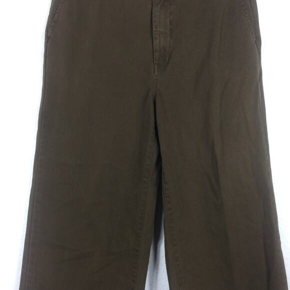 Good American Relaxed Good Skate Pants Brown Baggy Straight Leg Trousers Size 10 - Picture 10 of 16